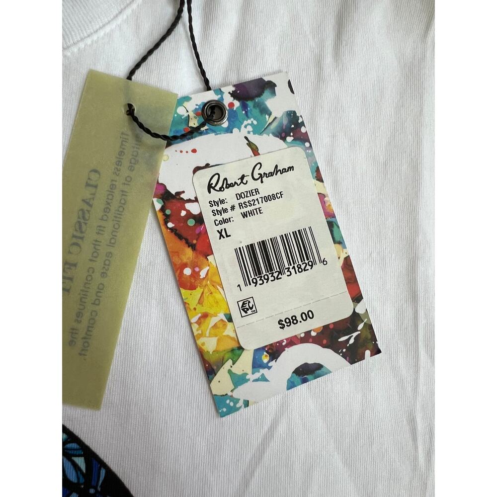 Robert Graham Men's Dozier Skull Graphic T Shirt White Size XL NWT - Picture 3 of 16